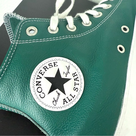 Converse Womens All Star Chuck Taylor Lugged 2.0 Sneakers Green Leather - Picture 8 of 10